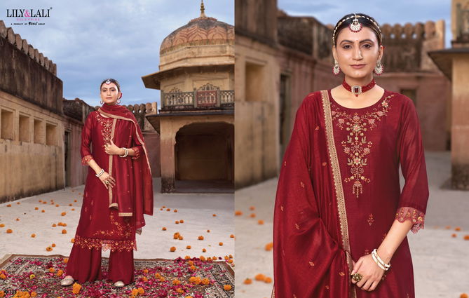 Karwa Exclusive By Lily Lali Festive Wear Readymade Suits Catalog